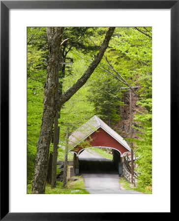 The Flume Covered Bridge, Pemigewasset River, Franconia Notch State Park, New Hampshire, Usa by Jerry & Marcy Monkman Pricing Limited Edition Print image