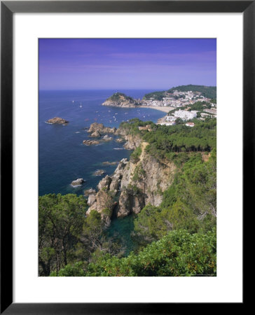 Elevated View Towards Tossa De Mar, Costa Brava, Catalunya (Catalonia) (Cataluna), Spain, Europe by Gavin Hellier Pricing Limited Edition Print image