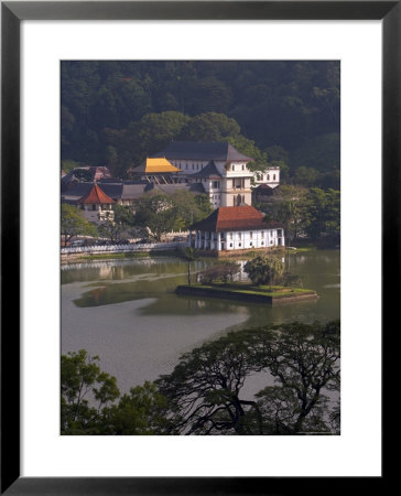 View Over Kandy Lake To The Temple Of The Tooth, Kandy, Unesco Heritage Site, Sri Lanka, Asia by Gavin Hellier Pricing Limited Edition Print image