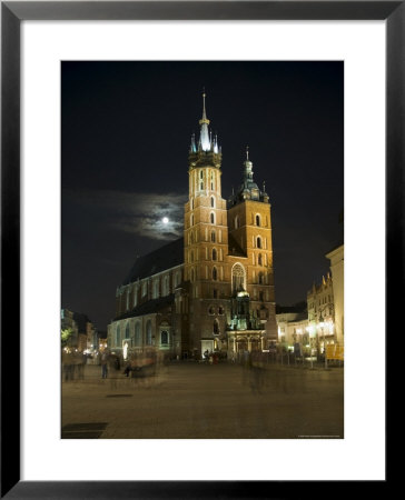 Night Shot Of Saint Mary's Church Or Basilica, Unesco World Hertitage Site, Poland by Robert Harding Pricing Limited Edition Print image