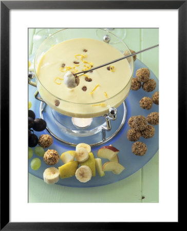 Sweet Quark And Cream Fondue With Fruit And Muesli Balls by Jörn Rynio Pricing Limited Edition Print image