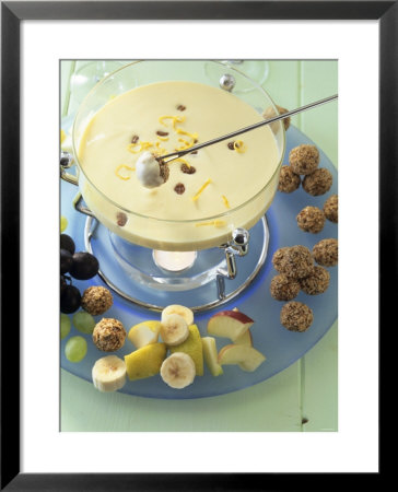 Sweet Quark And Cream Fondue With Fruit And Muesli Balls by Jorn Rynio Pricing Limited Edition Print image