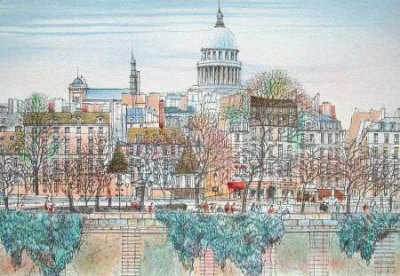 Paris, Panarama Vers Le Pantheon by Rolf Rafflewski Pricing Limited Edition Print image