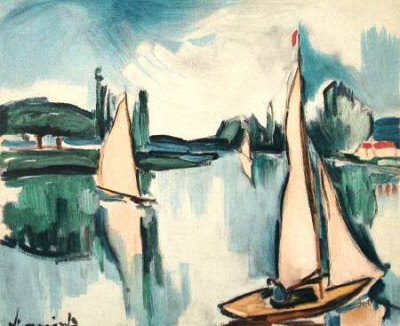 Voiliers Sur La Seine, 1908 by Maurice De Vlaminck Pricing Limited Edition Print image