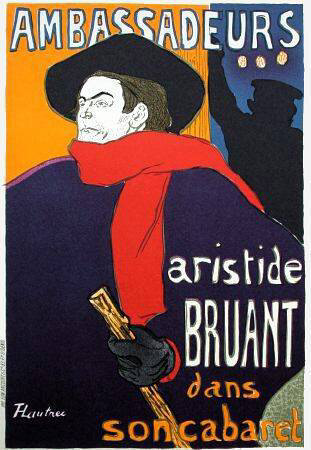 Aristide Bruant - Ambassadeurs by Henri De Toulouse-Lautrec Pricing Limited Edition Print image