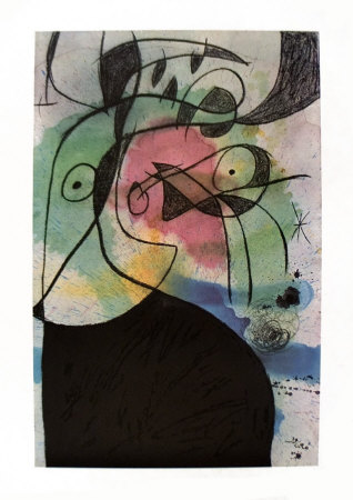 Femme, Oiseaux, 1973 by Joan Miro Pricing Limited Edition Print image