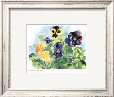 Blue Sky Pansies by Lynn Donoghue Pricing Limited Edition Print image