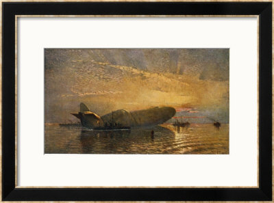 Zeppelin L15 Floats On The Thames by Donald Maxwell Pricing Limited Edition Print image