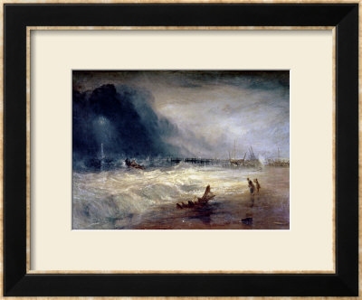 Lifeboat And Manby Apparatus Going Off To A Stranded Vessel Making Signal Of Distress, Circa 1831 by William Turner Pricing Limited Edition Print image