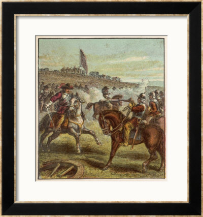 The Battle Of Naseby The Royalist Army Is Defeated By The Larger Parliamentarian Forces by Joseph Kronheim Pricing Limited Edition Print image