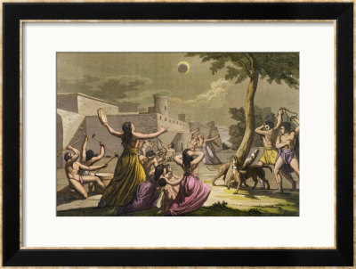 Terror Of The Peruvians During An Eclipse Of The Moon, From Le Costume Ancien Et Moderne by Gallo Gallina Pricing Limited Edition Print image