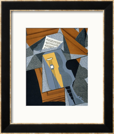 The Guitar, Illustration For The Poem Au Soleil Du Plafond, By Pierre Reverdy 1955 by Juan Gris Pricing Limited Edition Print image