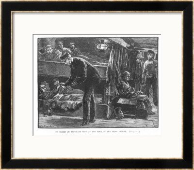 On Board An Emigrant Ship At The Time Of The Irish Famine by William Heysham Overend Pricing Limited Edition Print image
