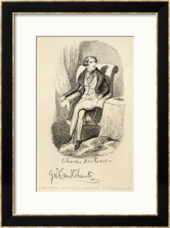 Charles Dickens English Writer At The Outset Of His Career by George Cruikshank Pricing Limited Edition Print image