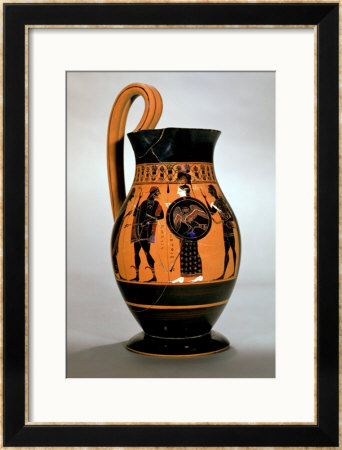 Attic Black-Figure Olpe Depicting Athena Confronting Poseidon, 6Th Century Bc by Amasis Painter Pricing Limited Edition Print image