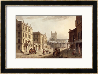 Town Hall, Market And Abbey Church, From Bath Illustrated By A Series Of Views, By Miller, 1804 by John Claude Nattes Pricing Limited Edition Print image