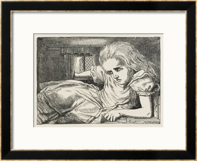 Alice Shrinks And Stretches Alice Grows Too Big For The House by John Tenniel Pricing Limited Edition Print image