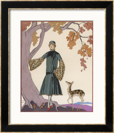 Fur Hat And Coat By Worth by Georges Barbier Pricing Limited Edition Print image