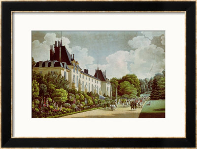 View Of The Chateau De La Malmaison Next To The Park, From Views Of The Malmaison by Auguste Garneray Pricing Limited Edition Print image