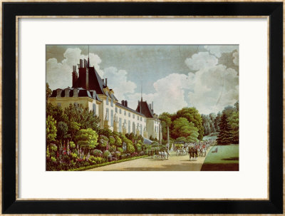 View Of The Chateau De La Malmaison Next To The Park, From Views Of The Malmaison by Auguste Garneray Pricing Limited Edition Print image