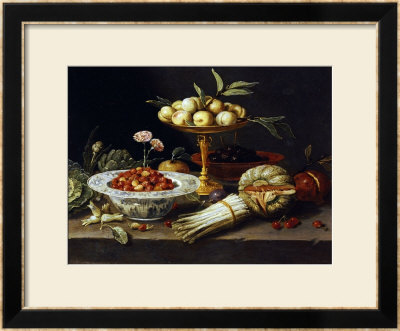 Wild Strawberries And Two Pinks In A Wanli Kraak Porselein Bowl by Jan Van Kessel Pricing Limited Edition Print image