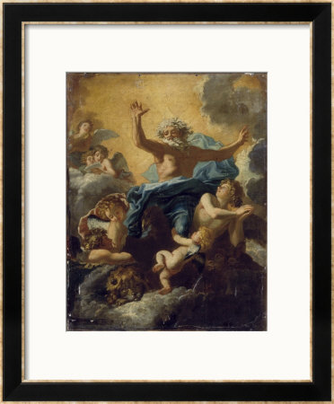 God The Father Supported By Angels by Charles De La Fosse Pricing Limited Edition Print image
