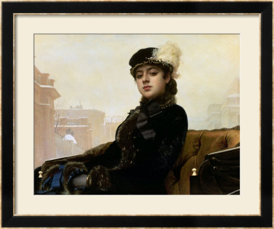 Portrait Of An Unknown Woman, 1883 by Ivan Nikolaevich Kramskoy Pricing Limited Edition Print image
