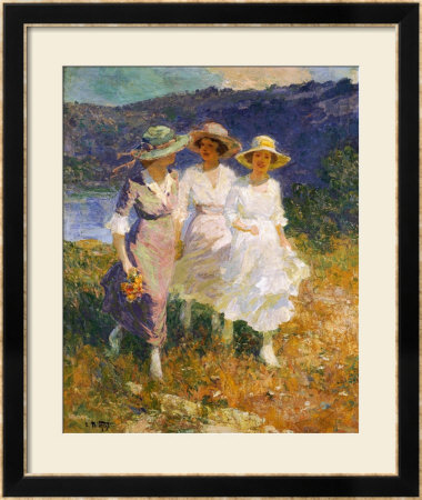 Walking In The Hills by Edward Henry Potthast Pricing Limited Edition Print image