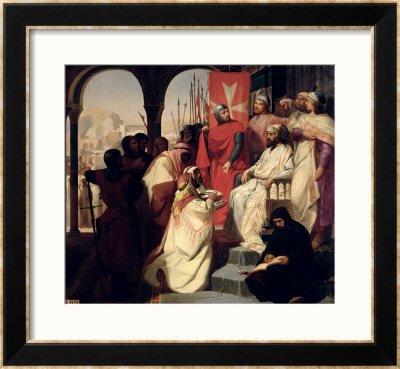 Knights Of The Order Of St. John Of Jerusalem Restoring Religion In Armenia In 1347, 1844 by Henri Delaborde Pricing Limited Edition Print image