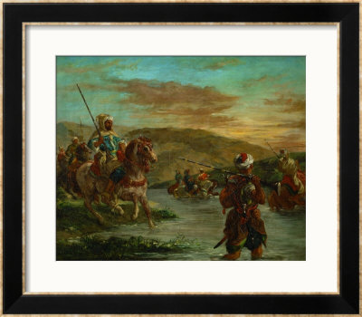 Fording A River In Morocco, 1858 by Eugene Delacroix Pricing Limited Edition Print image
