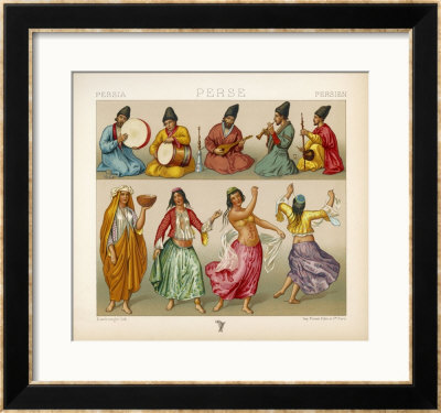 Group Of Persian Musicians Play On A Variety Of Instruments by Dambourget Pricing Limited Edition Print image