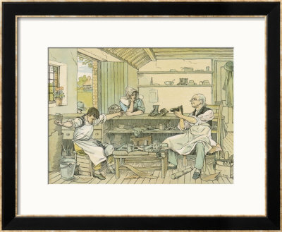 The Village Cobbler (Shoe Repairer) Appraises A Pair Of Well-Worn Boots by Francis Bedford Pricing Limited Edition Print image