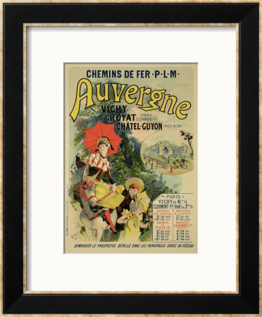 Reproduction Of A Poster Advertising The Auvergne Railway, France, 1892 by Jules Cheret Pricing Limited Edition Print image