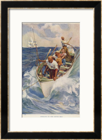 Whaling In The Pacific by Alec Ball Pricing Limited Edition Print image