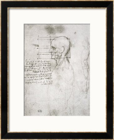 Head Of An Old Man In Profile, Facsimile Copy by Leonardo Da Vinci Pricing Limited Edition Print image