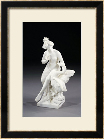 An Italian White Marble Group Of Leda And The Swan, 19Th Century by A. Cirpiani Pricing Limited Edition Print image