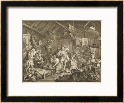 Strolling Players Rehearsing In A Barn by William Hogarth Pricing Limited Edition Print image