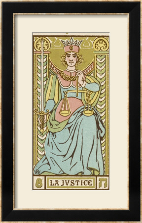 Tarot: 8 La Justice by Oswald Wirth Pricing Limited Edition Print image