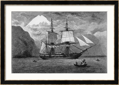 Hms Beagle The Ship In Which Charles Darwin Sailed In The Straits Of Magellan by R.T. Pritchett Pricing Limited Edition Print image