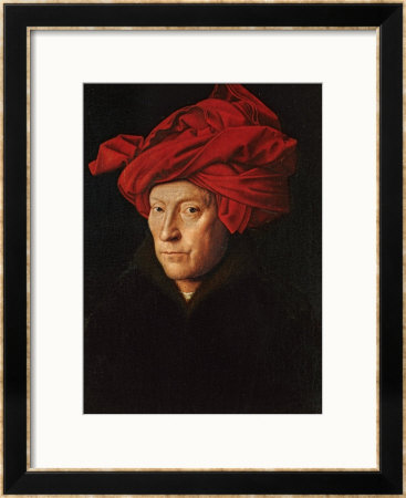 A Man In A Red Turban (Self-Portrait Of Jan Van Eyck), 1433 by Jan Van Eyck Pricing Limited Edition Print image