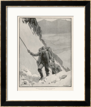 On The Klondike Trail, Gold Prospectors At The Summit Of The Notorious Chilkoot Pass by Julius M. Price Pricing Limited Edition Print image