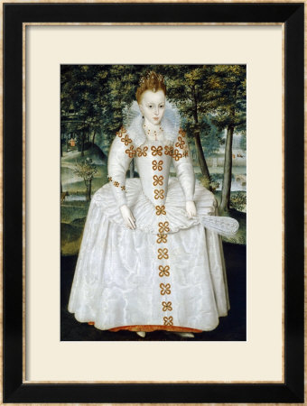 Portrait Of A Lady, Traditionally Identified As Queen Elizabeth Of Bohemia, Dated 1603 by Robert Peake Pricing Limited Edition Print image