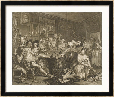 Tavern Scene Illustration To The Rakes Progress by William Hogarth Pricing Limited Edition Print image