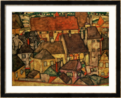 Yellow City, 1914 by Egon Schiele Pricing Limited Edition Print image