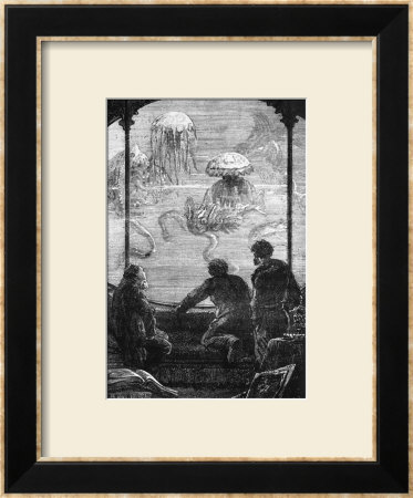 The Nautilus Passengers, Illustration From 20,000 Leagues Under The Sea By Jules Verne (1828-1905) by Alphonse Marie De Neuville Pricing Limited Edition Print image