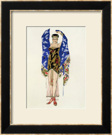 Costume Design For A Dancing Girl by Leon Bakst Pricing Limited Edition Print image