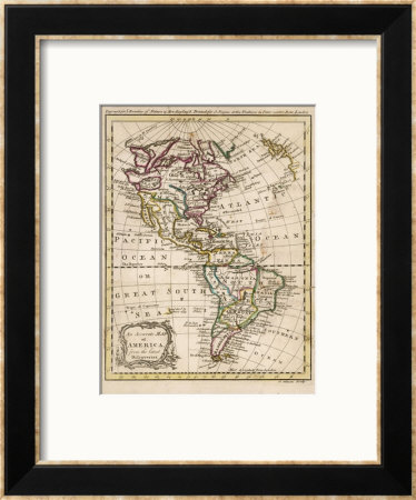 Map Of North And South America by J. Gibson Pricing Limited Edition Print image