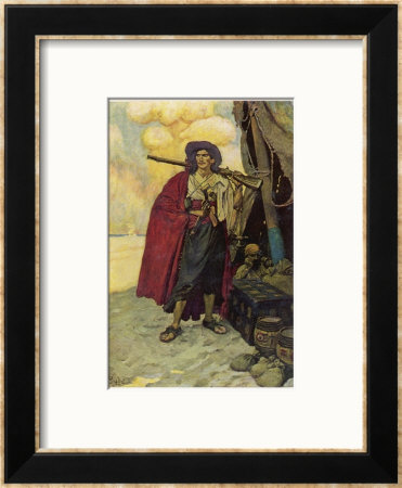 The Buccaneer, As He Lives On In Legend Waiting To Be Re- Enacted By Errol Flynn Or Burt Lancaster by Howard Pyle Pricing Limited Edition Print image
