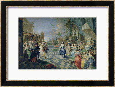 A Ball On The Terrace Of A Palace by Hieronymus Janssens Pricing Limited Edition Print image