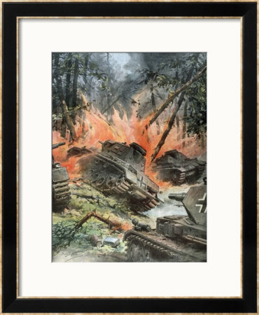 Tank Battle In The Forests Of Leningrad by Achille Beltrame Pricing Limited Edition Print image